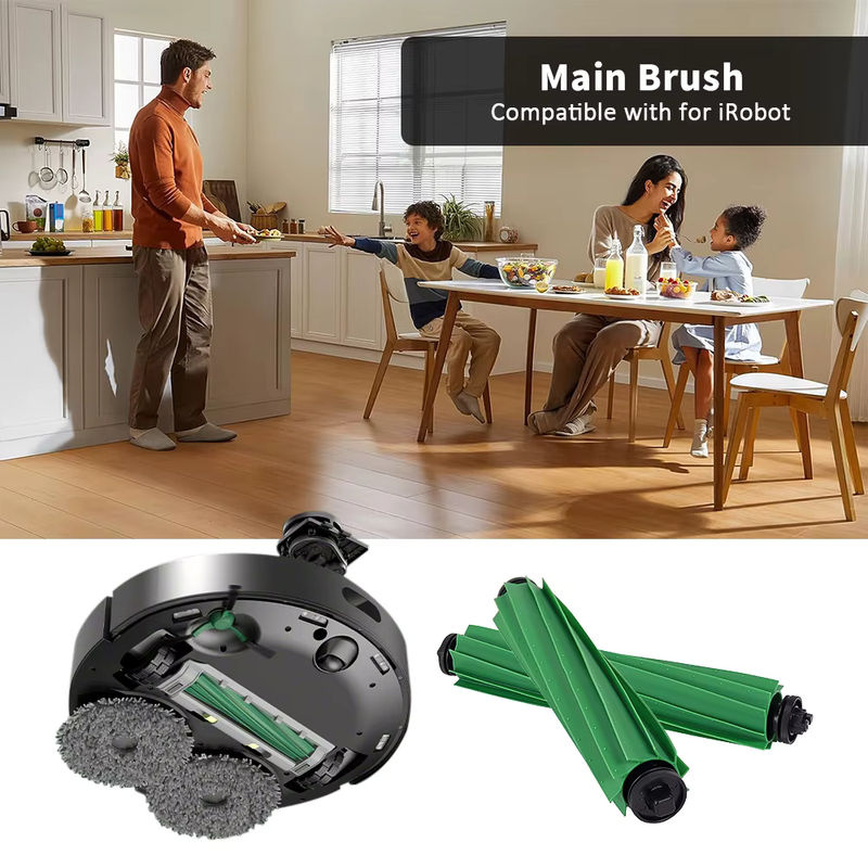 iRobot Ersatz-Hauptwalzenbürsten für Roomba Plus 405 Combo und 505 Combo Roboter-Staubsauger Zubehör aus Kunststoff in Grün - Bild 6