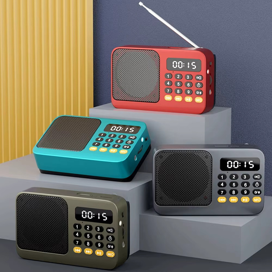 Tragbares TIMOTRAS Outdoor Radio und MP3 Player mit LED Display, FM, USB und TF, Schwarz - Bild 5