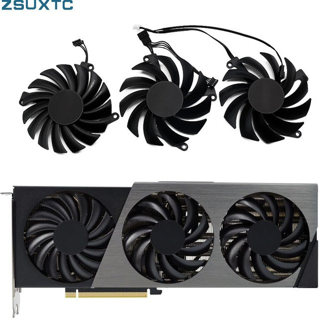 Inno3D GPU-Kühler CF-12910S CF-12915S für RTX 4070 Ti 4070 4060 Ti X3 OC Grafikkarten in Schwarz, 85 mm - Bild 1