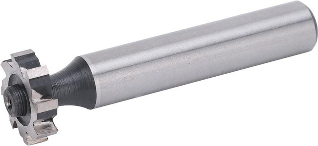 Nutfräser HSS Zylinderschaft T-Nut Fräswerkzeug in Silber, Durchmesser: 4 mm, Länge: 16 mm, Tiefe: 10 mm - Bild 1