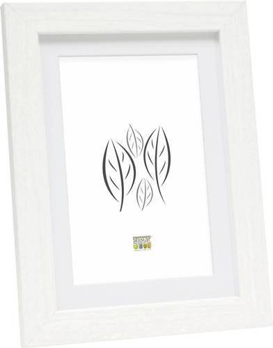 Deknudt Bilderwechselrahmen aus Holz mit Passepartout und Glas in Weiß, B/H: 20 x 15 cm - Bild 1