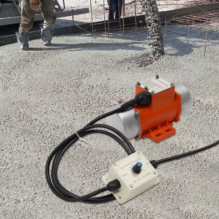 Bymaocar Elektrischer Vibrationsmotor mit Drehzahlregler 40W in Silber und Orange - Bild 2