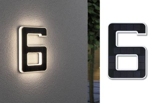 Paulmann Solar-Hausnummernleuchte 79847 in Schwarz mit warmweißem LED-Licht für Garten und Wand - Bild 1