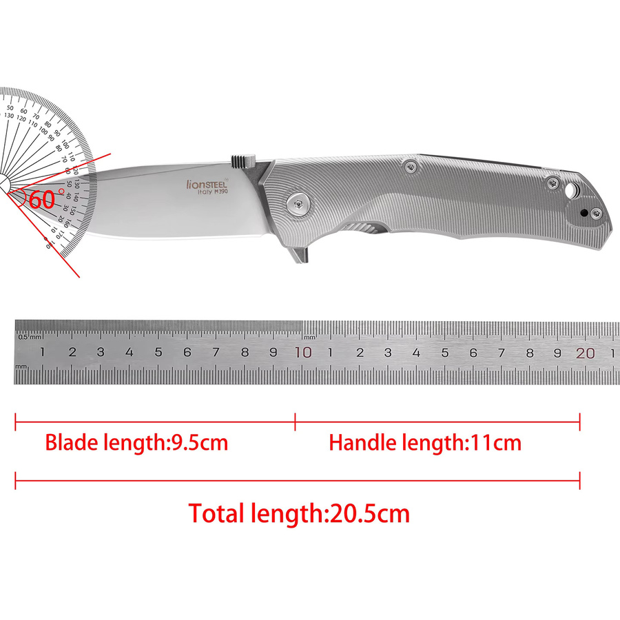 Lion Steel Sammler-Edition Handgeschmiedetes Miniatur-Taschenmesser aus M390 Edelstahl mit Titanlegierung-Griff - Bild 4