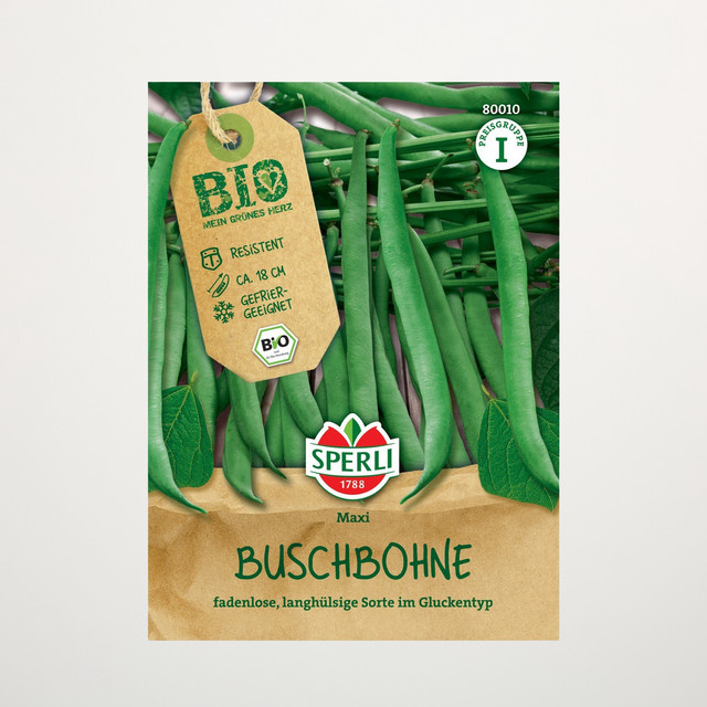 Sperli Buschbohnen Maxi Bio Gemüsesamen - Bild 1