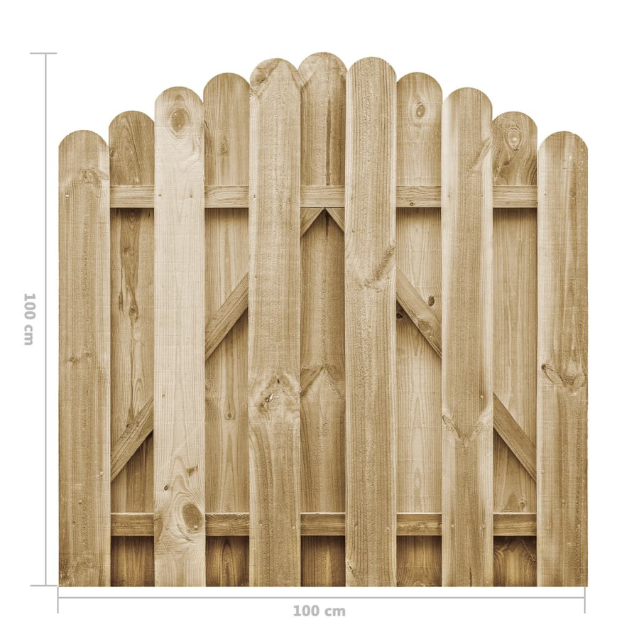 Gartentor aus Kiefernholz von VD Home Furnishing in Grün oder Braun, Breite: 100 cm, Höhe: 100 cm - Bild 1