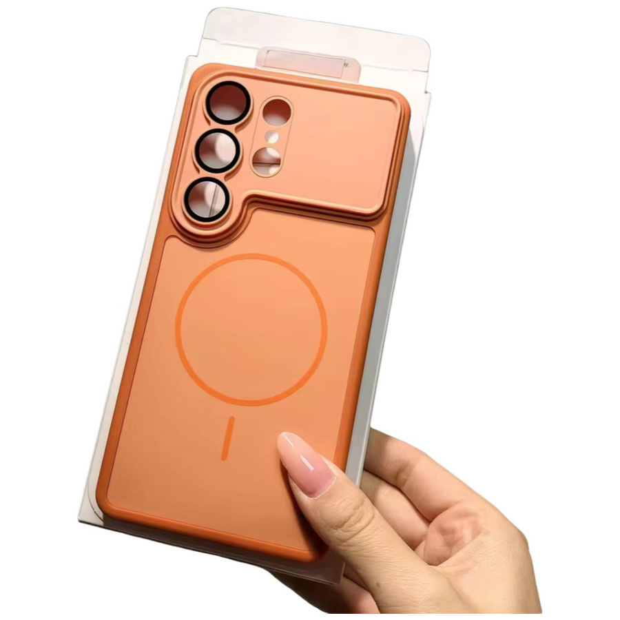 Business Matte Magnetische Handyhülle für Samsung Galaxy S26 Ultra, S26 Plus und S26 mit Glaslinse und MagSafe Unterstützung in Gold - Bild 3