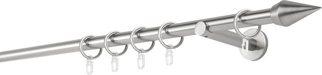 ONDECO Handtuchstange 1-läufig aus Edelstahl mit Wandträgern und Endstücken, Farbe: Edelstahl-Optik, Länge: 320 cm, Durchmesser: 20 mm, Wandabstand: 12 cm - Bild 1