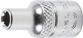 BGS Steckschlüssel-Einsatz Zwölfkant 10774, Antrieb 1/4 Zoll (6,3 mm), Schlüsselweite 4 mm, Silber - Bild 1