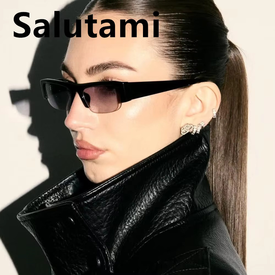 Salutami Sonnenbrille, Halbrand, quadratisch, schwarz-rot verlaufend, Damen, Kunststoff - Bild 2