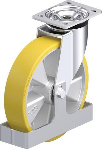 Blickle L-ALTH 250K-3-FS Stahlblech-Lenkrolle in Silber mit 250 mm Rad-Durchmesser und 500 kg Tragfähigkeit - Bild 1