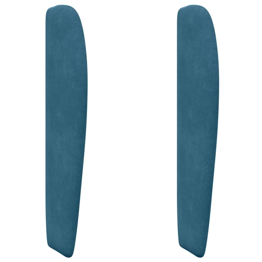 vidaXL Kopfteil Ohr Blau Samt B/H/T: 80 x 6 x 23 cm - Bild 2