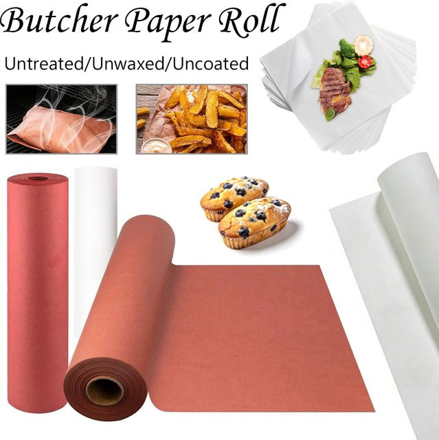 Pfirsichfarbenes Metzgerpapier auf Rolle, 10 m x 30 cm, ölbeständig und reißfest zum Räuchern und Grillen von Fleisch - Bild 1