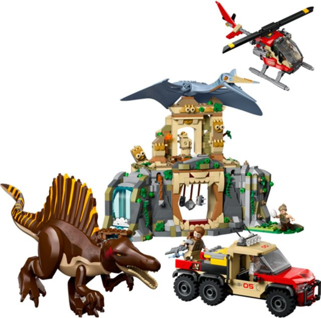 LEGO Jurassic World Spinosaurier & Quetzalcoatlus Hubschrauber-Einsatz ab 8 Jahren - Bild 3