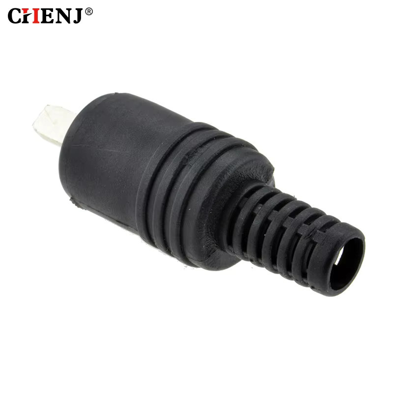eelhoe 2er-Set 2-poliger DIN-Stecker in Schwarz mit Schraubklemmen für Lautsprecher, HiFi und Audio-Anschlüsse - Bild 2