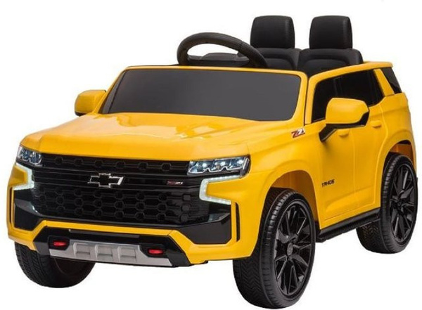 ES-Toys Chevrolet Tahoe Elektroauto mit EVA-Reifen und Kunstledersitz gelb