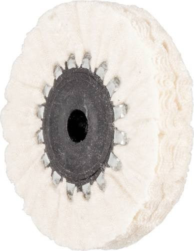 PFERD Tuchring TR Flanell für Spiegelpolitur und Abglänzen, Farbe Weiß, Durchmesser: 50 mm, Breite: 10 mm, Bohrung-Ø: 6 mm - Bild 1