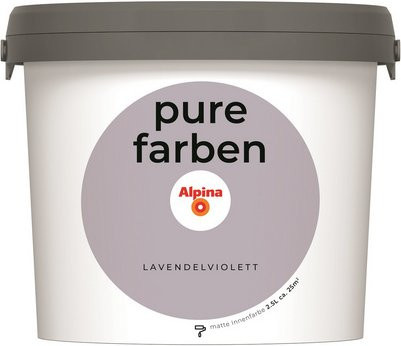 Alpina Wandfarbe Pure Farben Lavendelviolett, matt, 2,5 l - Bild 1