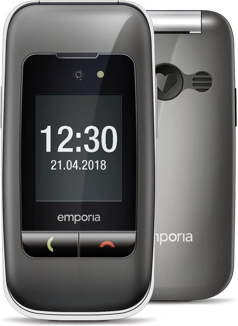 Emporia ONE 2G Seniorenhandy Klapphandy Modell 2025 Space Grey/Silber - Bild 1