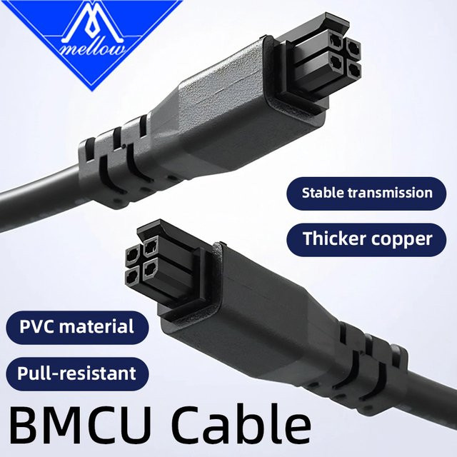 Mellow Premium BMCU 4-poliges Verlängerungskabel für Bambu Lab AMS A1 Mini 3D-Drucker, Farbe: Schwarz, Länge: 1 m - Bild 1