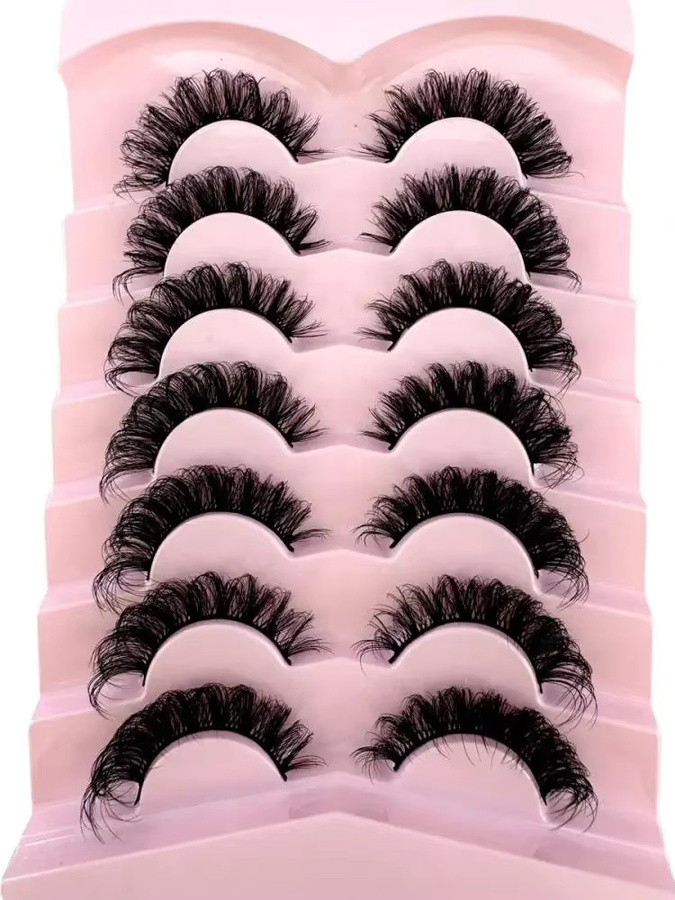 HBZGTLAD Kunstwimpern, 7 Paar, DD Curl, Black, Unisex - Bild 5