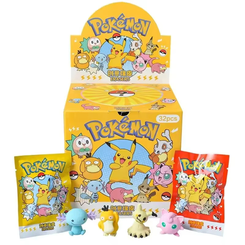 Bandai Pokémon Pikachu Überraschungstüten-Radiergummifiguren, 32-teiliges Set - Bild 3