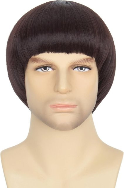 Yan Dream Perücke, Herren, braun, kurzer Bowl Cut mit Pony - Bild 1