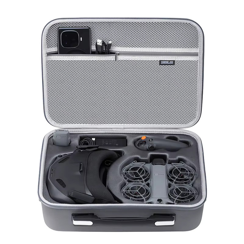 DJI Neo 2 Zubehör Reise-Tragetasche in Grau für Drohne, Brille und Motion Controller als All-in-One Schultertasche - Bild 2