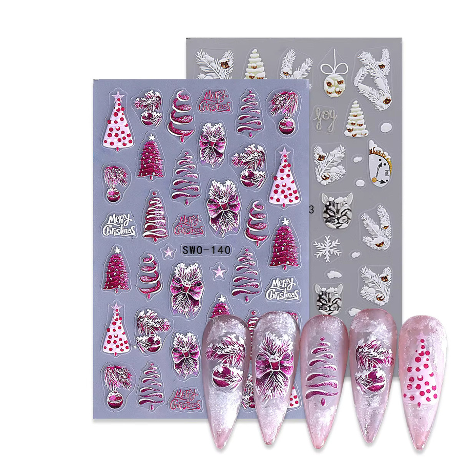 SWEET TREND Nagelaufkleber, Matt, Weihnachten Design, 2 Stück - Bild 3