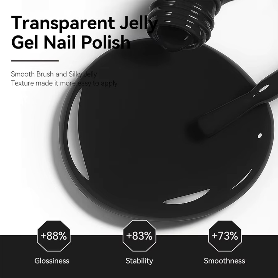 QAZIXU Nagellack, Schwarz, Glänzend - Bild 4