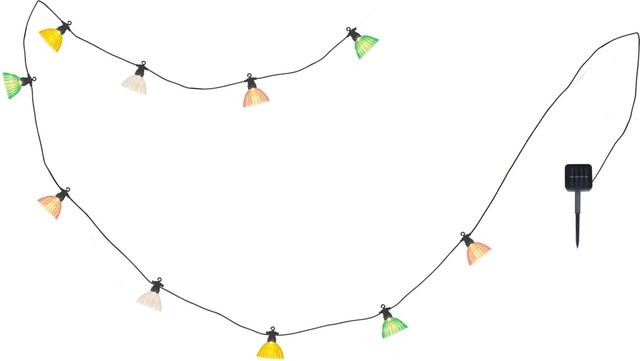 Globo Solar-Lichterkette aus Kunststoff in Schwarz Matt mit warmweißem Licht für Garten, Terrasse und Balkon - Bild 1