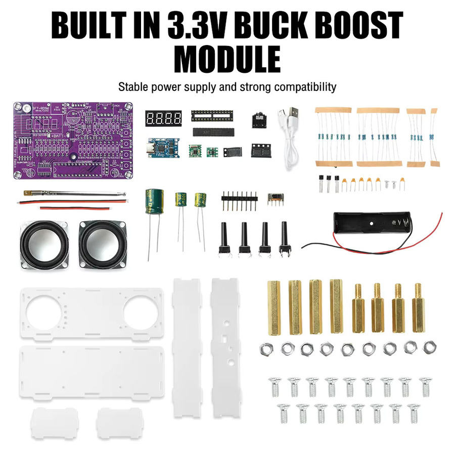 Diymore Zweikanaliges Elektronisches FM-Radio Lötset mit Digitaler Röhrenanzeige als DIY-Kit zum Löt-Lernen (87,5MHz-108MHz) - Bild 2