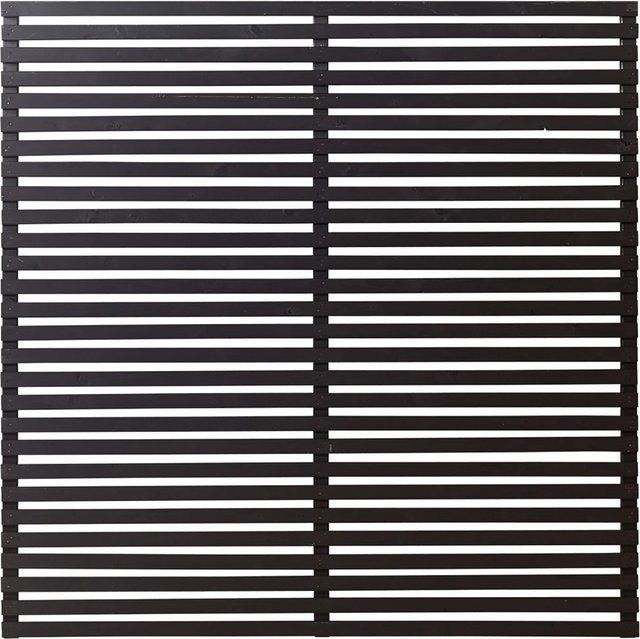 Plus Sichtschutzzaun Tokyo aus Nadelholz in Schwarz, B/H: 180 x 180 cm - Bild 1