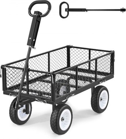 VEVOR Bollerwagen mit 408,2 kg Tragkraft, Gartenwagen mit PU-Reifen und abnehmbaren Seitenwänden, Schwarz - Bild 1
