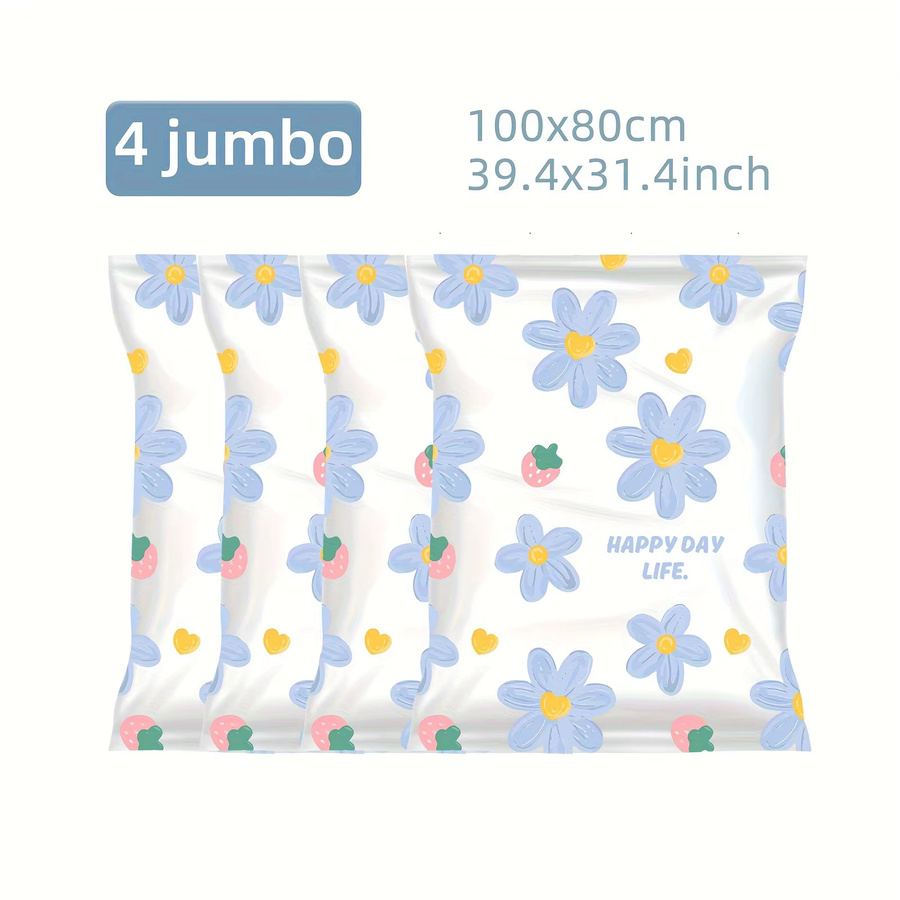 Ticify Vakuum-Kompressions-Aufbewahrungsbeutel aus Kunststoff für Kleidung und Decken, 4 bis 6 Stück - Bild 3