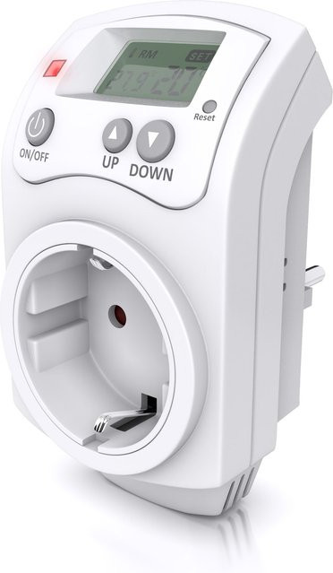 BEARWARE Programmierbares Thermostat mit LCD Display und Statusanzeige, Weiß - Bild 1