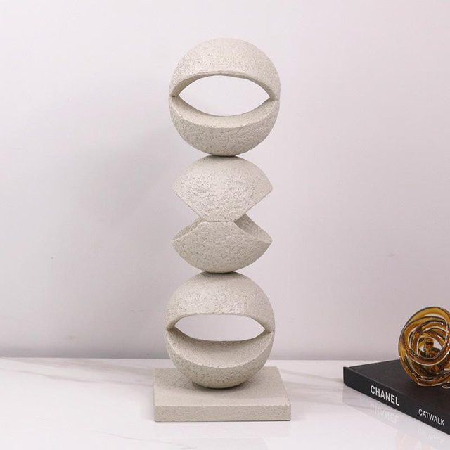 Moderne Pac-Man Kunstfigur als dekoratives Ornament für dein Zuhause oder Büro, Breite: 17,0 cm, Tiefe: 17,0 cm, Höhe: 47,0 cm - Bild 1