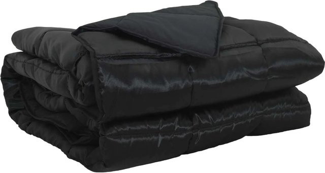 vidaXL Ganzjahresbettdecke in Schwarz aus Mikrofaser, B/B: 220 x 240 cm - Bild 1