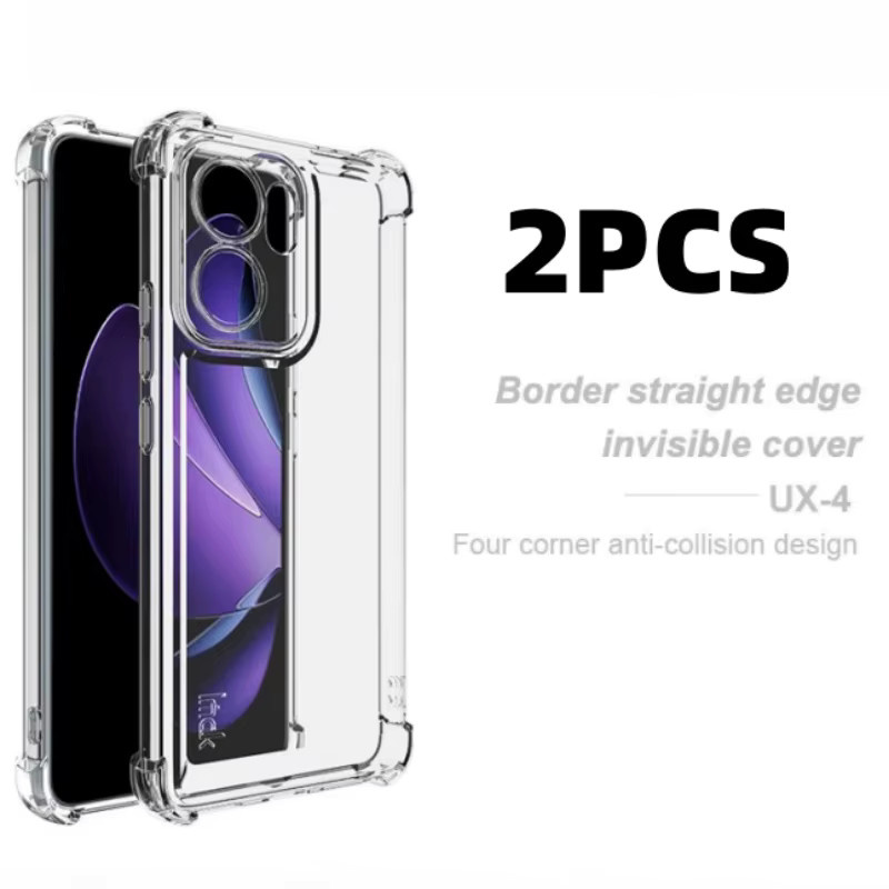 2er-Set stoßfeste TPU Handyhülle für OPPO Reno 13F in Transparent - Bild 2