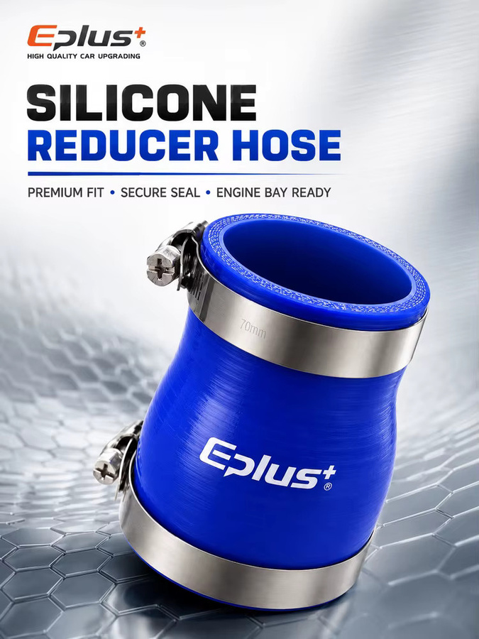 Eplus Blauer 4-lagiger Verstärkter Silikon-Reduzierschlauch-Adapter Hochtemperatur-Flammhemmender Auto-Turbo-Ladeluftkühler-Ansaugschlauch - Bild 7