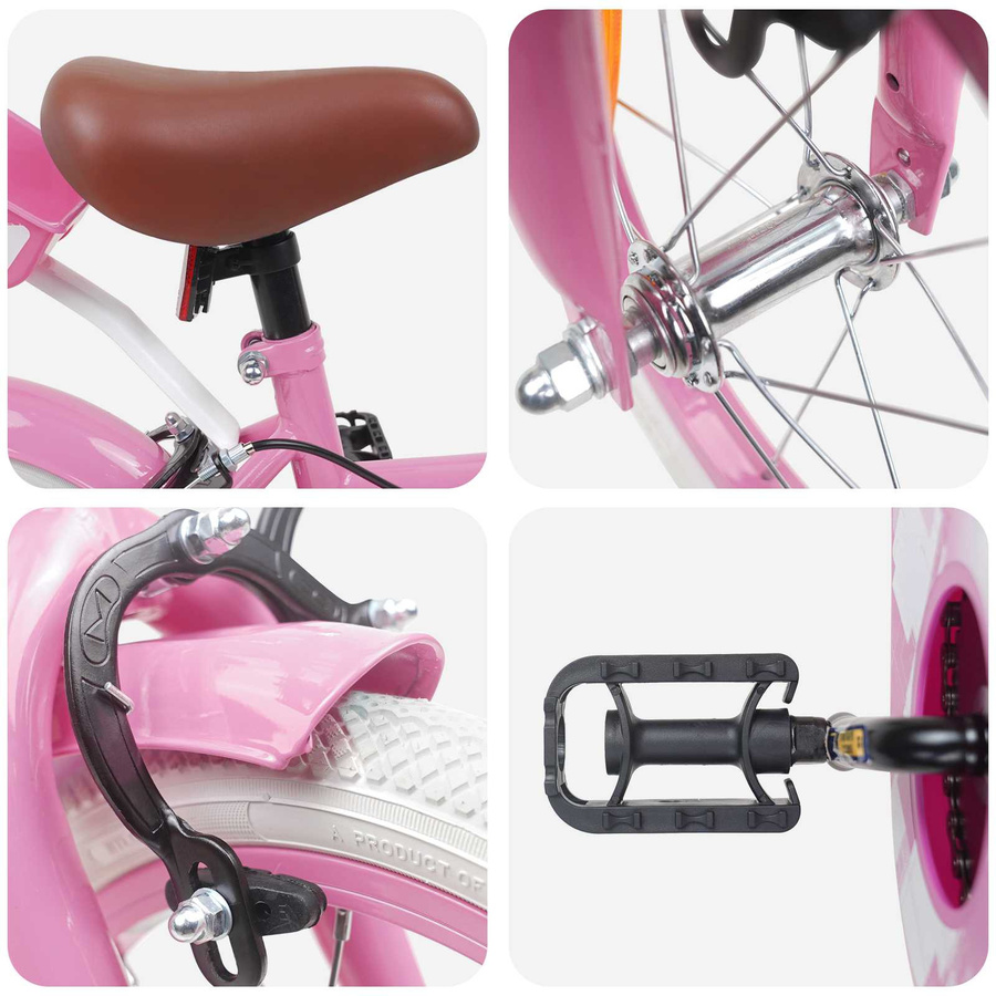VD Home Furnishing Kinderfahrrad 14 Zoll Hellrosa - Bild 2