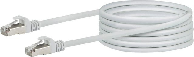Schwaiger CAT 6 Netzwerkkabel Ethernet/LAN RJ45 auf RJ45 Weiß, 10 m - Bild 1