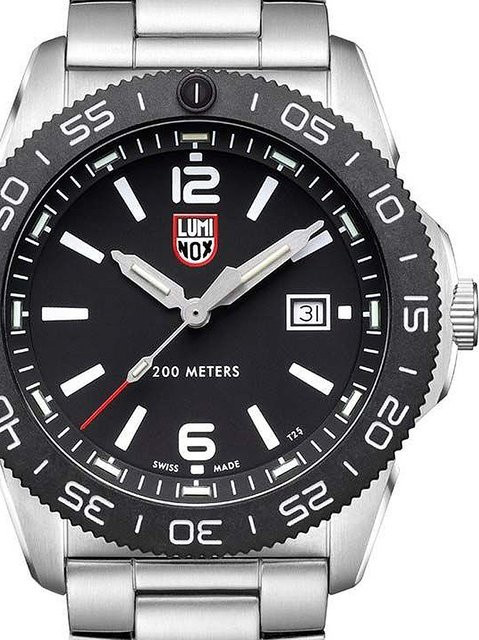Luminox Armbanduhr, Quarz, Edelstahl, 44 mm, Herren, Schwarz, 20 ATM - Bild 1