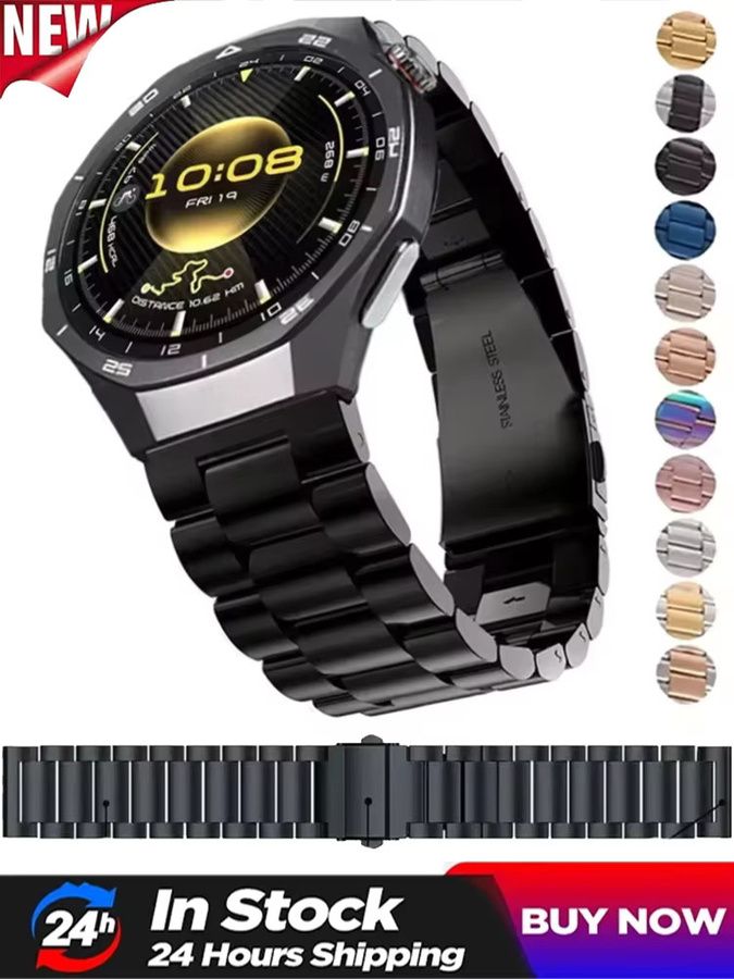 Uhrenarmband Edelstahl, Schwarz, Unisex - Bild 5