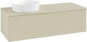 V&B Waschtischunterschrank Antao ohne Frontstruktur in Grau Lack, B/T/H: 120 x 50 x 36 cm - Bild 1