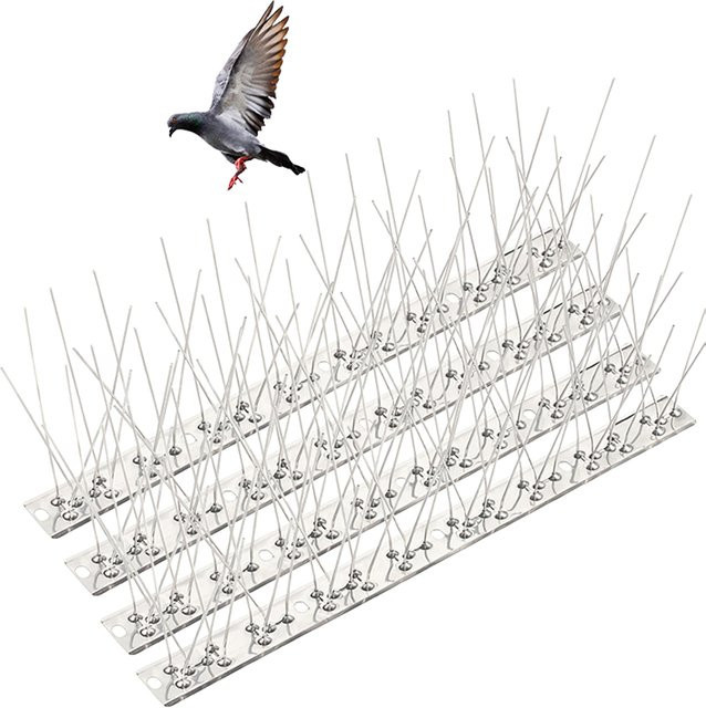 Eelhoe Anti-Vogel-Abwehr-Set aus Edelstahl in Silber zur Schädlingsbekämpfung für Garten und Balkon - Bild 1
