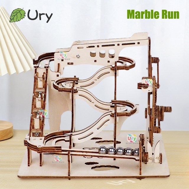 Ury 3D Holzpuzzle Murmelbahn-Set, Holz, Tiere - Bild 1