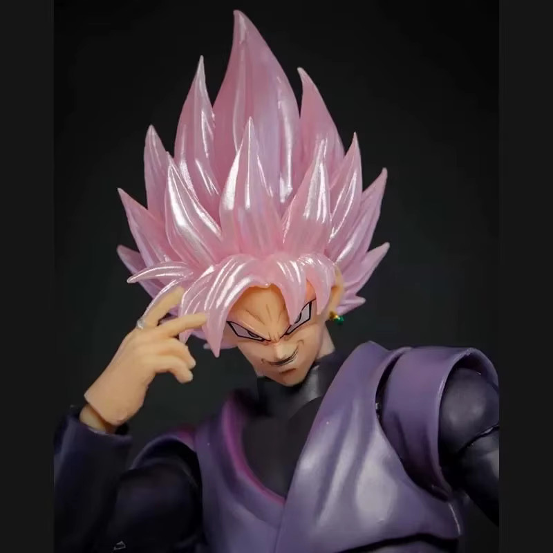 DL Custom Goku Black Kopfset für SHF Dragon Ball Z, Zamasu Rose Gesichts-/Haar-Ersatz-Zubehör, Zubehör - Bild 2