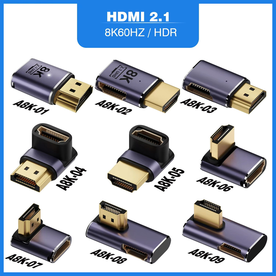 BSN HDMI 2.1 Kabeladapter Mini Micro HDMI zu HDMI Konverter, 48 Gbps, 8K60 Hz und 4K120 Hz, Schwarz - Bild 4