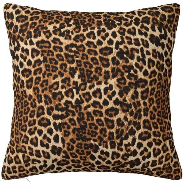 Luxuriöser quadratischer Kissenbezug mit Leopardenmuster von ZX Blanket in Braun, B/T/H: 45 x 45 x 1 cm - Bild 1